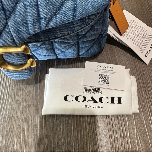 Coach Tabby 26 Blue Jean Quilted Shoulder Handbag - Picture 7 of 16
